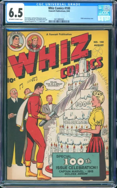 CGC 6.5 F+ == 1948 WHIZ COMICS #100 / Captain Marvel 100th Anniversary Issue