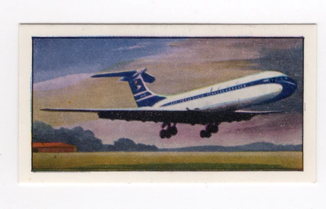 Tea card. Science in the 20th C. #21 Aviation Vickers VC10 “BOAC?"