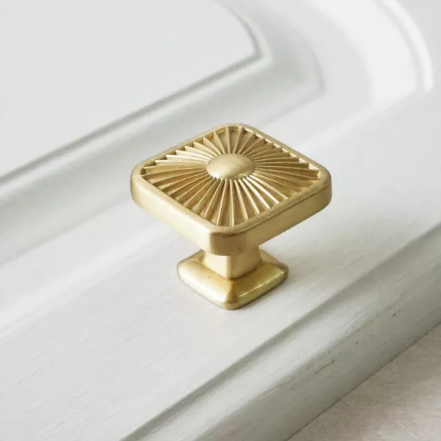 Brushed Brass Dresser Knobs Drawer Pull Handles Kitchen Cabinet Pull Handles