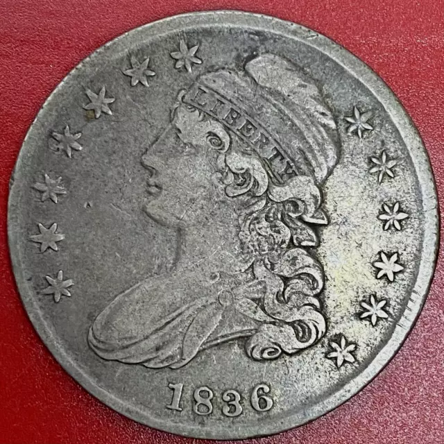 1836 Capped Bust Half, Lettered Edge