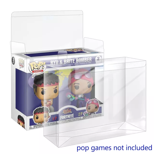 10x Clear Box Protector Case For Funko Pop 2-Pack Figures Collectibles Display