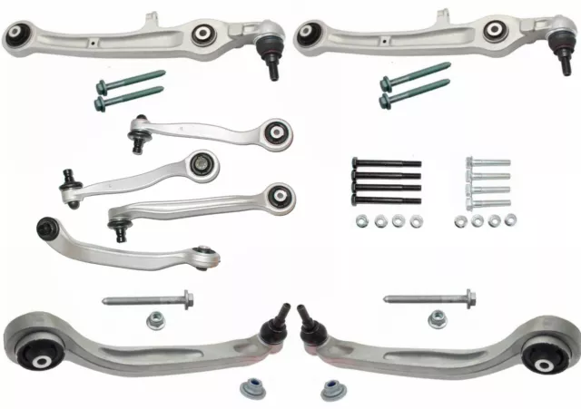 8x QUERLENKER VORDERACHSE UNTEN OBEN FÜR AUDI A6 C6 4F2+ALLROAD 4FH+AVANT 4F5