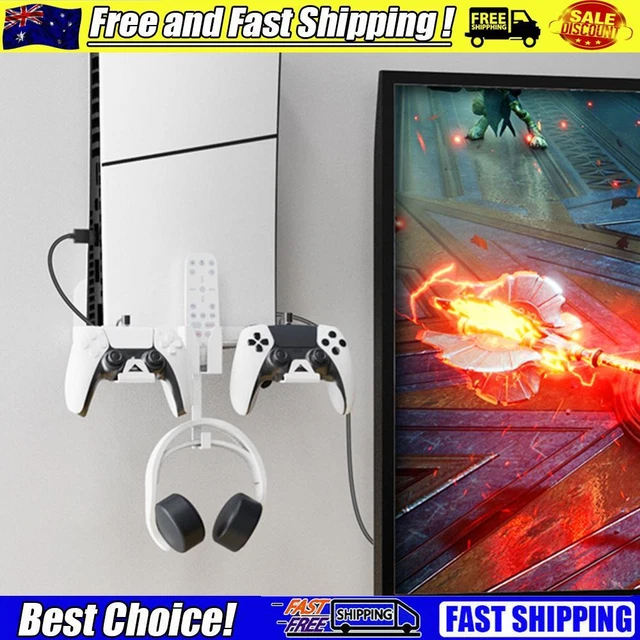WALL MOUNT FLOATING Shelves Stable for PS5 Slim Game Console/Headset