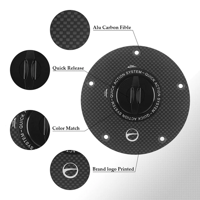 NEW RACING CARBON Fiber Gas Fuel Tank Caps for Honda VT250 RVF400