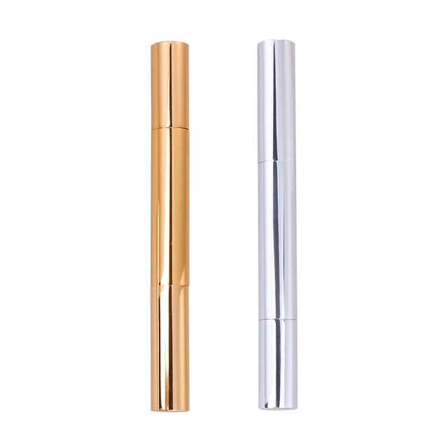 2 un. 3 ml bolígrafos de brillo labial tubo de aluminio aplicadores de esmalte de uñas vacíos