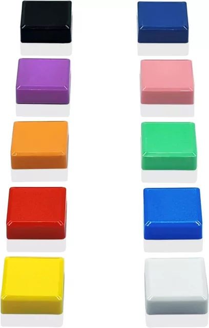 30 Pack Square Cute Colourful Whiteboard/ Refrigerator Magnets, 10 Colours. NEW