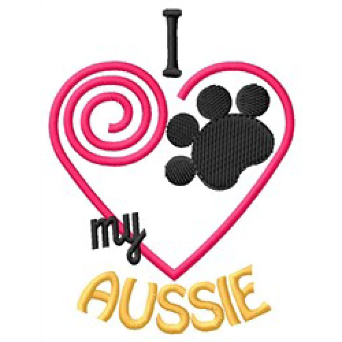I "Heart" My Aussie Fleece Jacket 1285-2 Size S - XXL