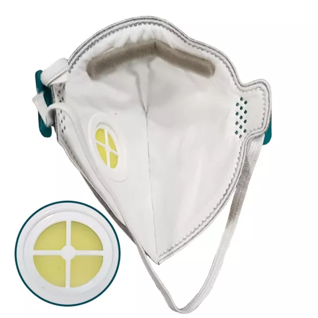 FFP3 Dust Masks VALVED Safety FACE Mask FOLD Flat Respirator Protection 3