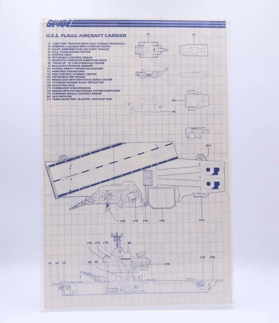 U.S.S. Flagg Aircraft Carrier 1985 ORIGINAL Instructions / Blueprints G.I. Joe