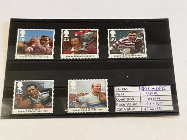 1995 Centenary of Rugby League. Sg1891 - 1895. MNH