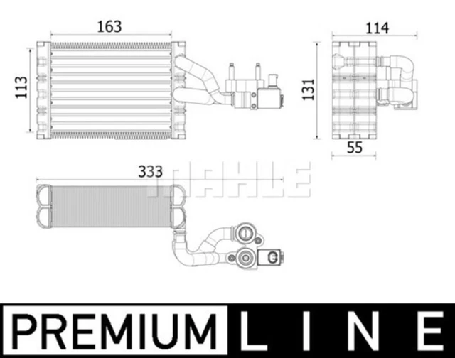 MAHLE Vaporizzatore Aria Aria Condizionata AE 162 000P Posteriore per Volvo XC90 2 256 Mild Hybrid