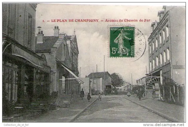 Cpa 94 - Le Plan De Champigny - Avenue Du Chemin De Fer