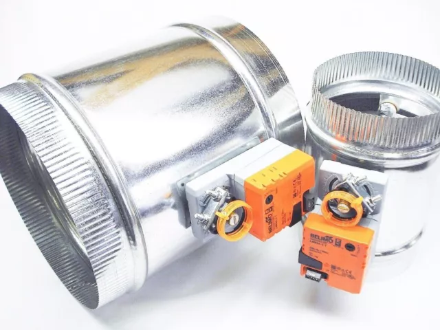 SD 9" Bellimo 3 wire Motorized 24v round zone control damper dampner