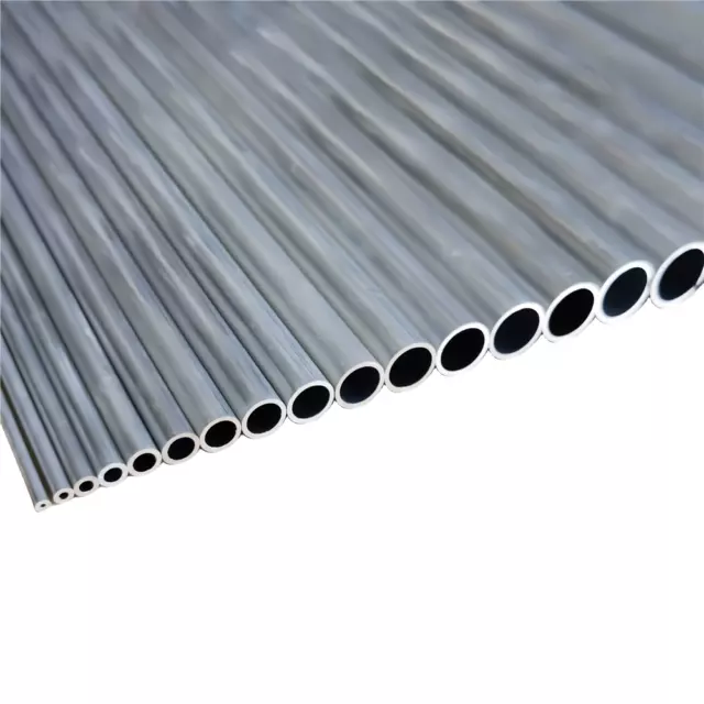 3Pcs Aluminium Tube 1mm Wall Thickness 3-40mm OD 300mm Length Hollow Rod AL6063