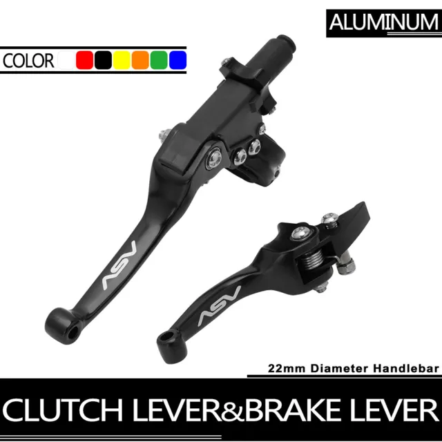 Motorcycle Brake Clutch Lever 7/8" 22mm Folding Levers Aluminum Universal Black