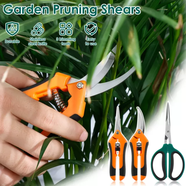 6Pcs Garden Pruning Shears Stainless Steel Blades Fruit Shears Safe Tree Chyny