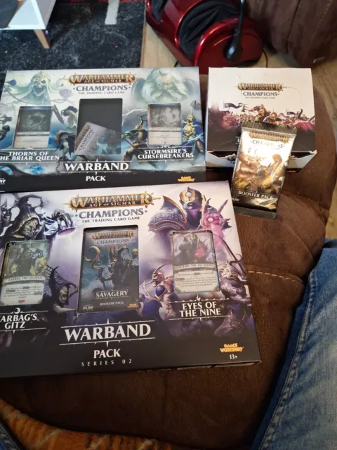 WARHAMMER AGE OF SIGMAR Champions TCG Sammlung + DISPLAY 24 BOOSTER Englisch