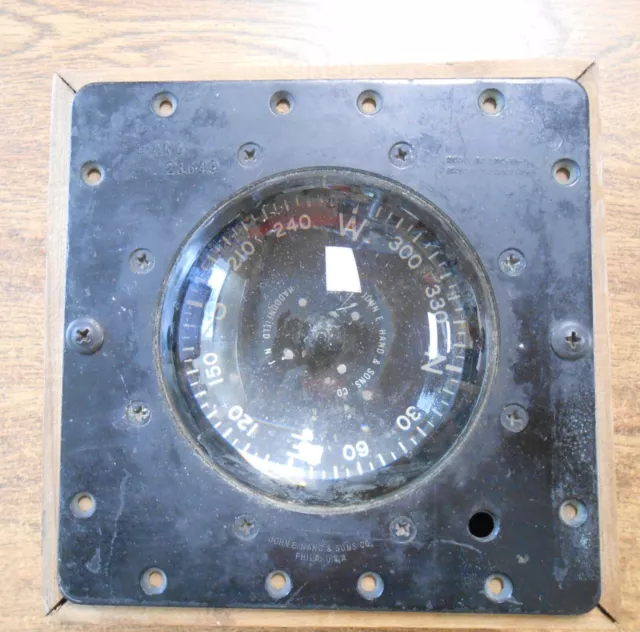 Rare Original John E. Hand & Co. Model LMC-101-D Coast Guard Approved Compass
