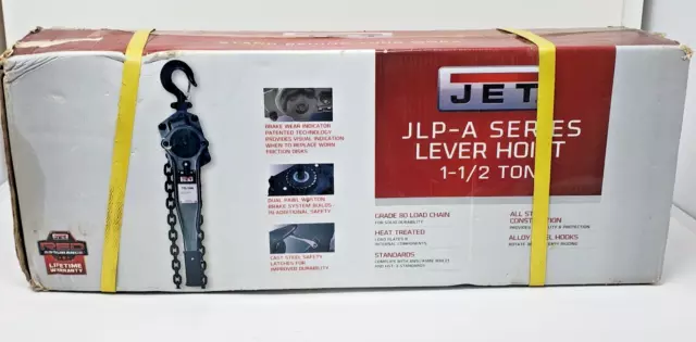 JET JLP-A Series Lever Hoist 1 1/2-Ton Capacity  10ft Lift Model# JLP-150A-10