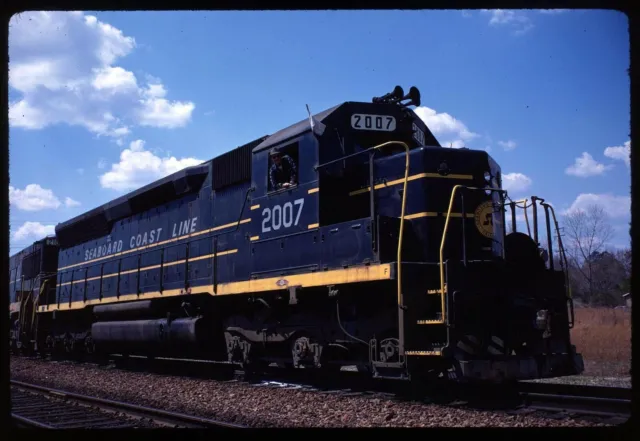 Original Rail Slide - SCL Seaboard Coast Line 2007 Charleston SC 3-29-1969  SD45