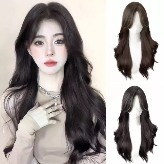 Heat Reisitant Wig Long Wave Wig Fake Hair Synthetic Wigs  Women