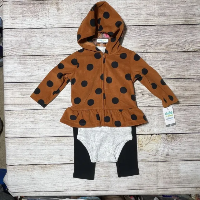 Carter’s Baby Girl 3 Piece Outfit Size 18 Months. NWT! Jacket, Bodysuit, Pants.