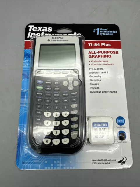 Brand New Texas Instruments TI-84 Plus Graphing Calculator With Cover