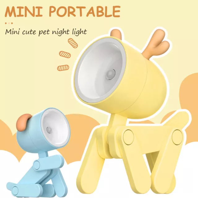 Portable Kids Night Lights Cute Folding Cartoon Pet Lanterns for Bedside Bedroom 3