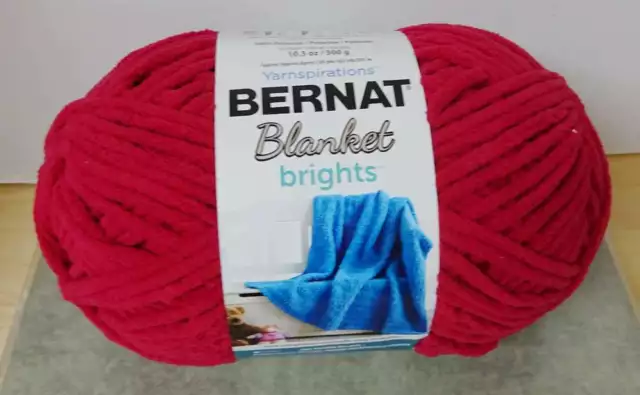Bernat Blanket Brights Yarn, Race Car Red