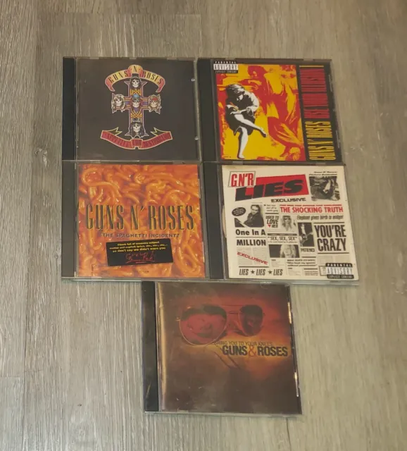 GUNS N’ ROSES 5 CD Lot Use Your Illusion Appetite For Destruction Lies Spagetti