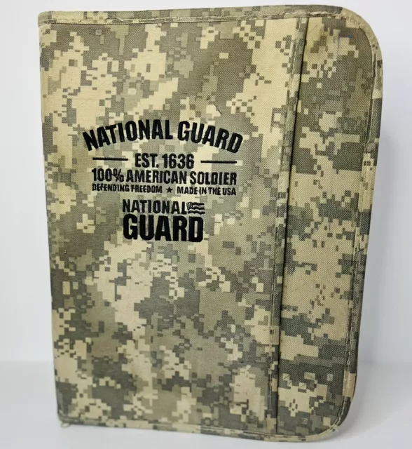 National Guard Digital Camo Notebook Portfolio Organizer Pad Field Notebook Zip