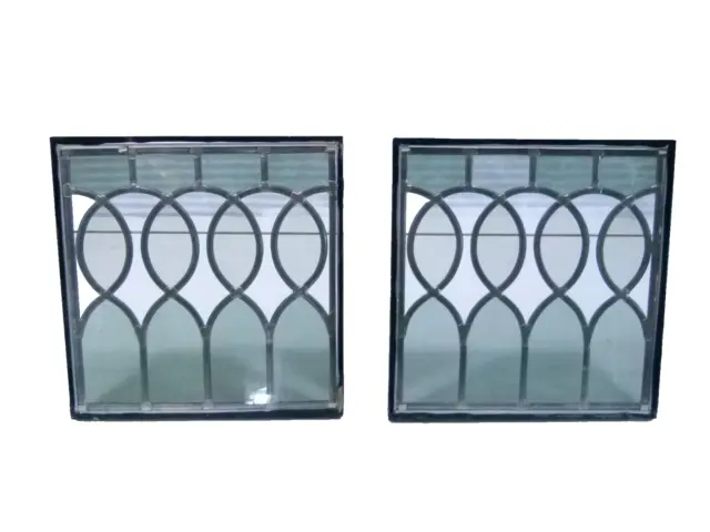 2 Bleifenster Doppelverglasung 41,8 cm x 41,0 cm