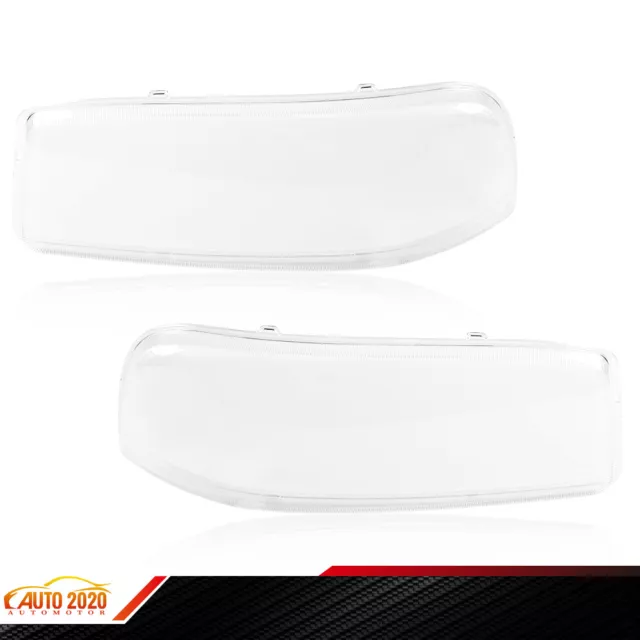New HEADLIGHT BUMPER LAMPS LENS COVER CLEAR FIT FOR 1999-07 GMC SIERRA YUKON