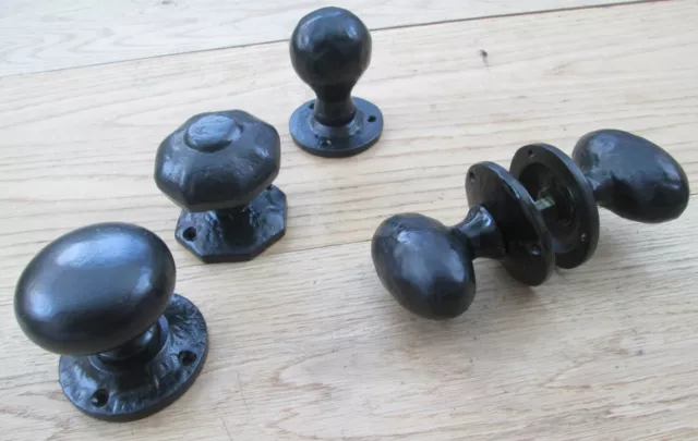 Black Antique Old English Country Mortice Lever Door Knobs Handles