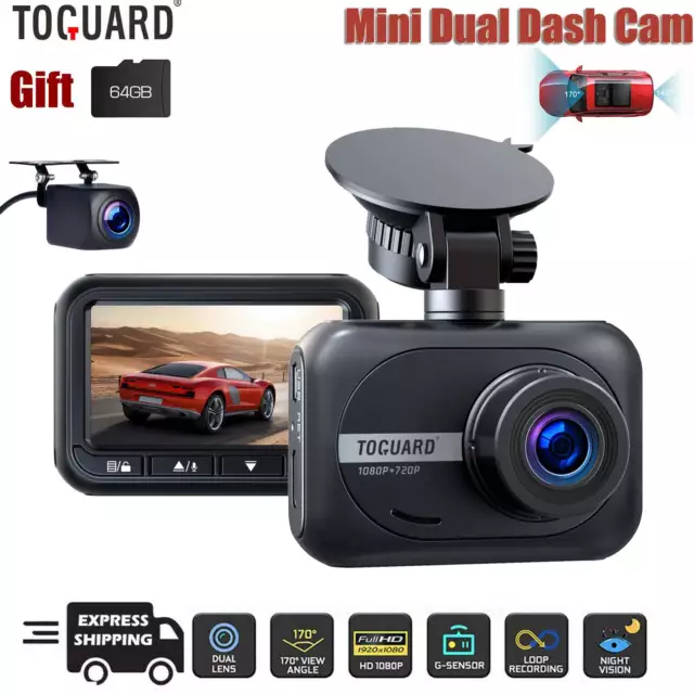 1080P Dual Lens Dash Cam Auto Überwachungskamera DVR Videorecorder G-Sensor