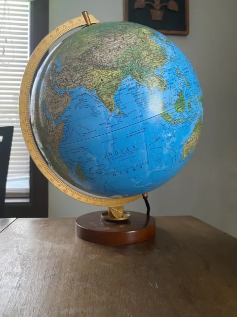 Vintage Replogle Illuminated 12" World Horizon Series Light Up World Globe