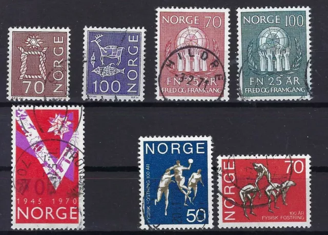 Norwegen Lot aus dem Jahr 1970 gestempelt, used