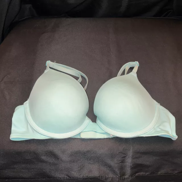 VICTORIAS SECRET PINK Wear Everywhere Pushup 34A Teal £7.57
