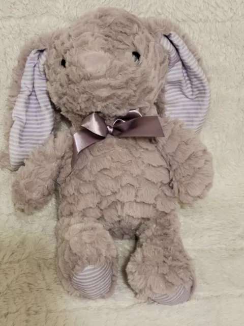 Kellytoy  LAVENDER Purple Plush Bunny Rabbit With Striped Floppy Ear 12"