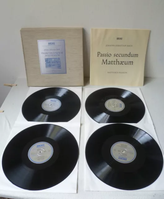 Bach Passion selon Saint Matthieu 4-lp-box Archive 198009.012 SAPM MM comme neuf