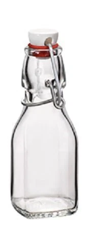 Swing Top Square Glass .125 Liter (4.25 Ounce) Bottle