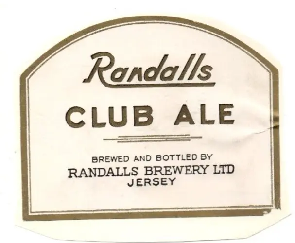 Jersey - Vintage Beer Label - Randalls, St. Helier - Randalls Club Ale