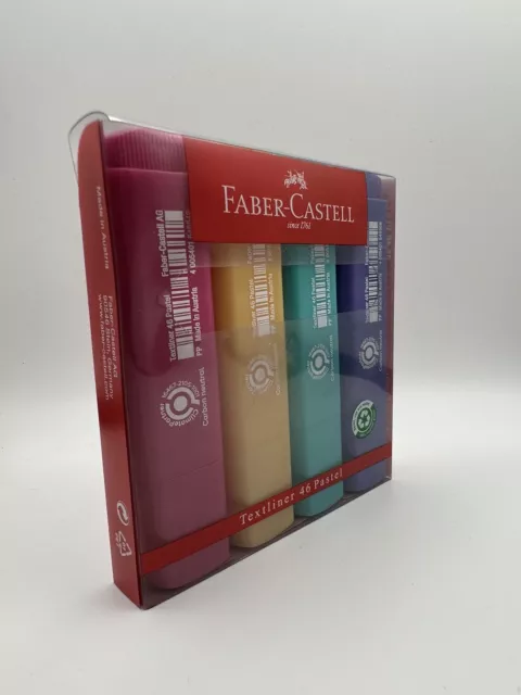 Faber Castell Textmarker TEXTLINER 46 Pastel 4er Etui