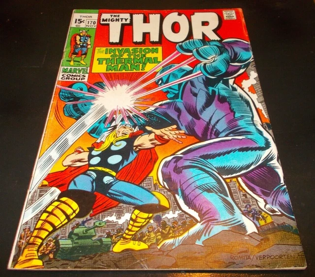 Marvel Comics: The Mighty Thor Issue # 170 Invasion of the Thermal Man! VF-