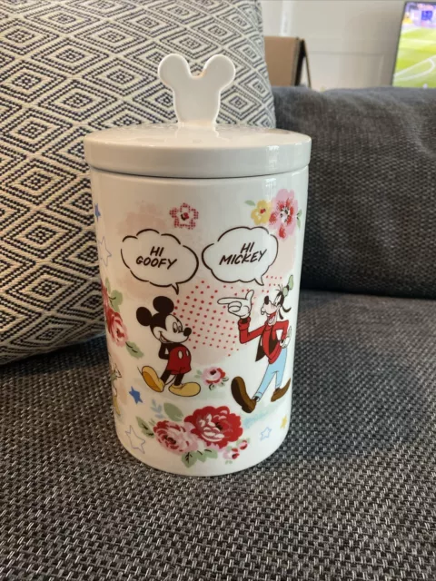 Cath Kidston X Disney Mickey Mouse Cookie Jar With Lid