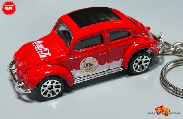 🎁RARE KEY CHAIN COCA COLA VOLKSWAGEN VW BEETLE & RAGTOP CUSTOM Ltd GREAT GIFT🎁