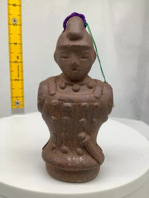 Japanese Clay Bell Ceramic Dorei Asian Antiques Ancient Haniwa