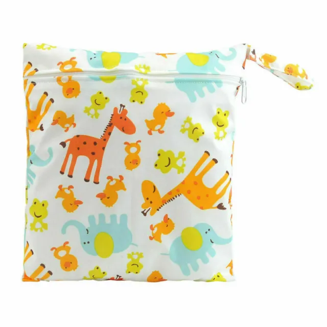 Waterproof Infant Zip Wet Dry Bag for Baby Cloth Diaper Nappy Pouch Reusable