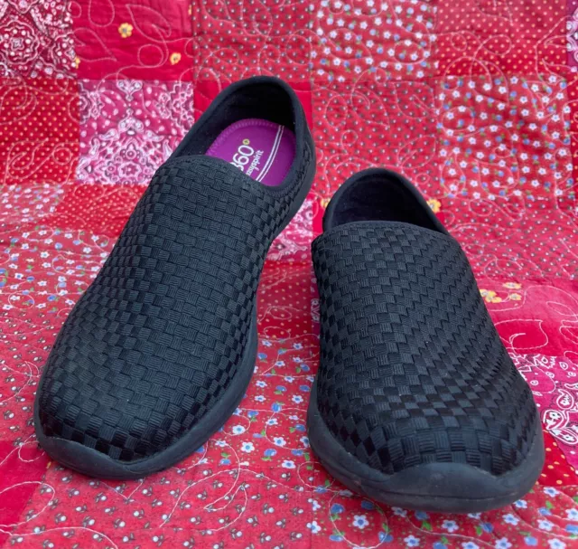 easy spirit 360 ES7Quicktone  Size 8.5 UK7 EU39 Women’s black slip on loafers