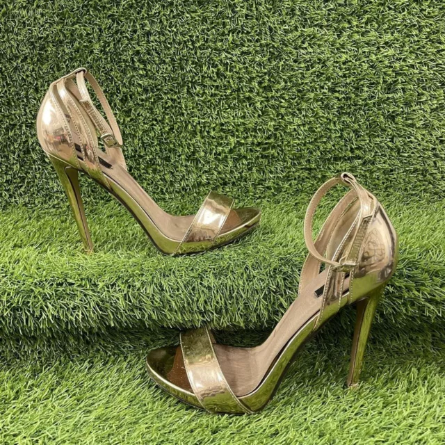 LOST INK NUDE SILVER HIGH HEELS SNAKE METALLIC STILETTOS POINTED